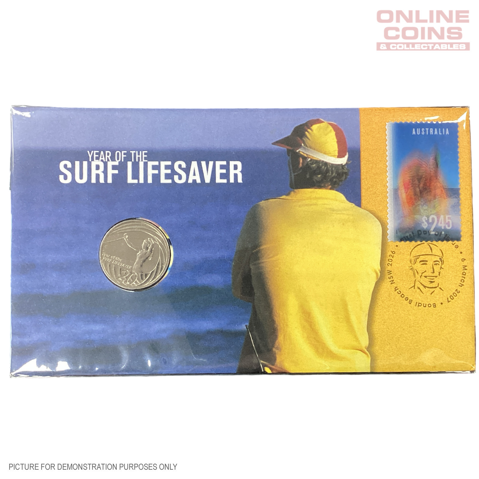 2007 - Australia Post - Royal Australian Mint - Year of the Surf Lifesaver 20c PNC